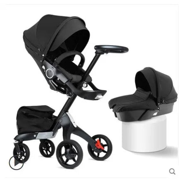 Hot Mom high landscape stroller sit sleeping pneumatic wheels baby