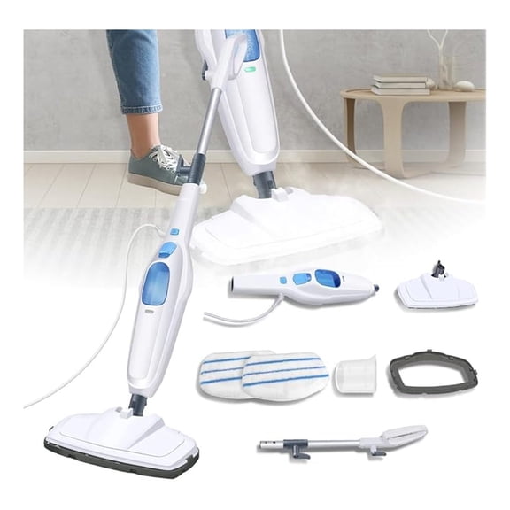 Hot Mop Floor Cleaner Electric Hand Held Cleaner 1500W Multipurpose Handheld Cleaning Machines Convenient Detachable Microfiber Pads For Cleaning Laminate Hardwood Marble Tile Floor Carpet