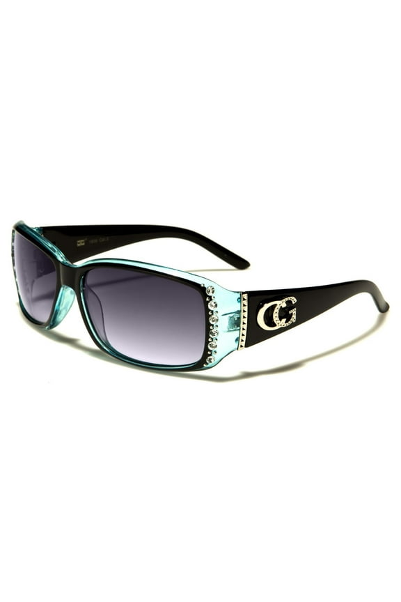 Hot New Blue Bling Style Rhinestone Fashion Shades Sunglasses