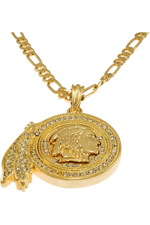 Hot New Gold Tone Men's Pendant with 24" Chain