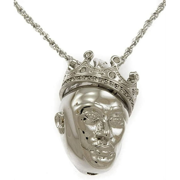 Hot New Silver Tone “Notorious Big" Men's Pendant with 24" Chain