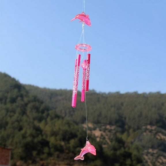 Hot New Stylish Fashion Good Luck Bells Wind Chime 40Cm Pendant Sound 4 Tube Acrylic Creative Garden Good Luck