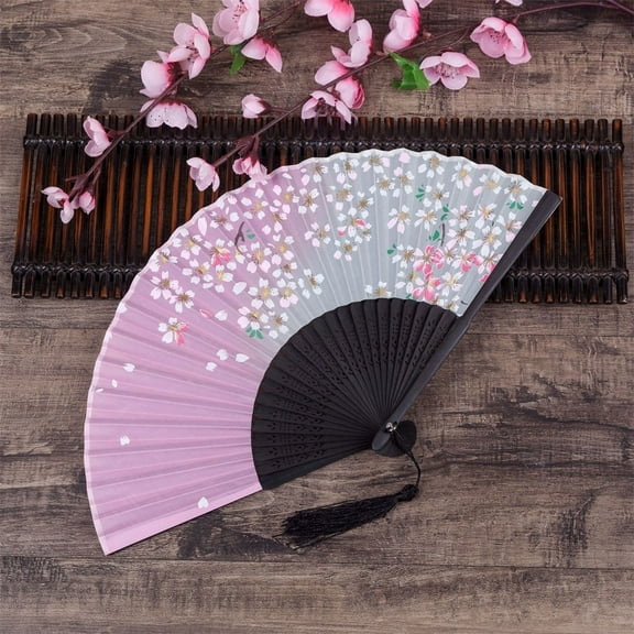 Hot New Stylish Hand Fan Cherry Blossom Fans For Garden Parties For Summer Occasions Handmade Japanese Style Fan