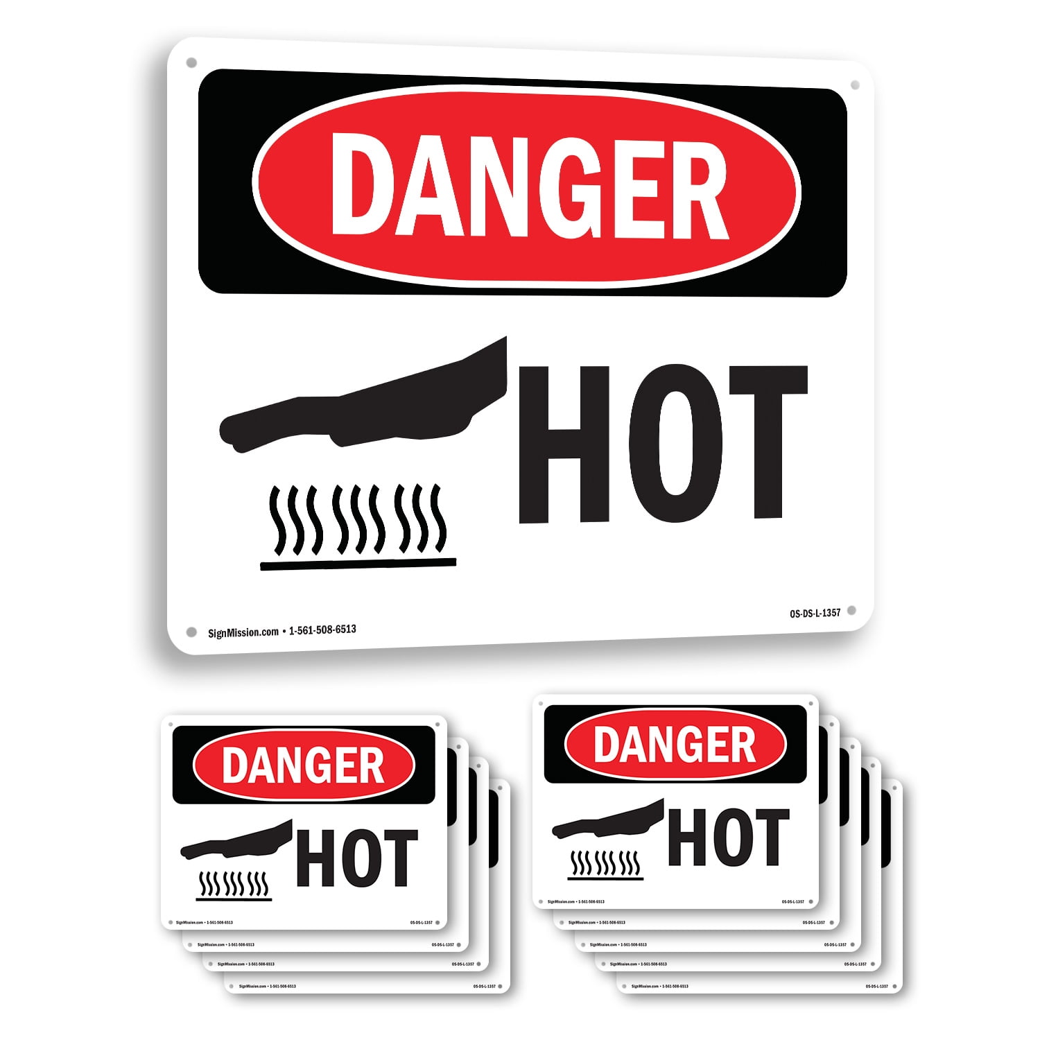 Hot OSHA Danger Rigid Plastic Sign 24 Inch x 18 Inch - 10 Pack ...
