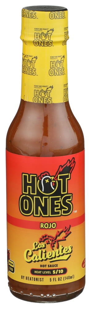 Hot Ones Hot Sauce Calientes Rojo Hot 5-Fo Pack of 12