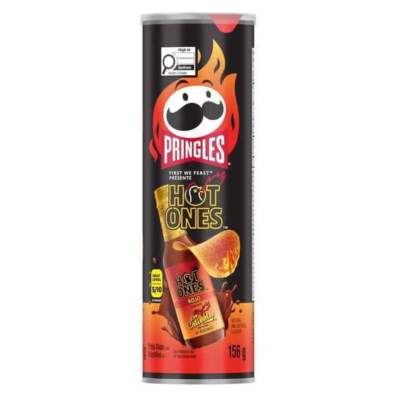 Hot Ones Los Calientes Rojo Flavour Potato Chips, 156g by Pringles
