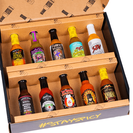 Hot Ones Season 23 Lineup, Hot Sauce Challenge Kit Made with Natural Ingredients, 5 Fl oz Bottles Produced in Small Batches (10-Pack)
