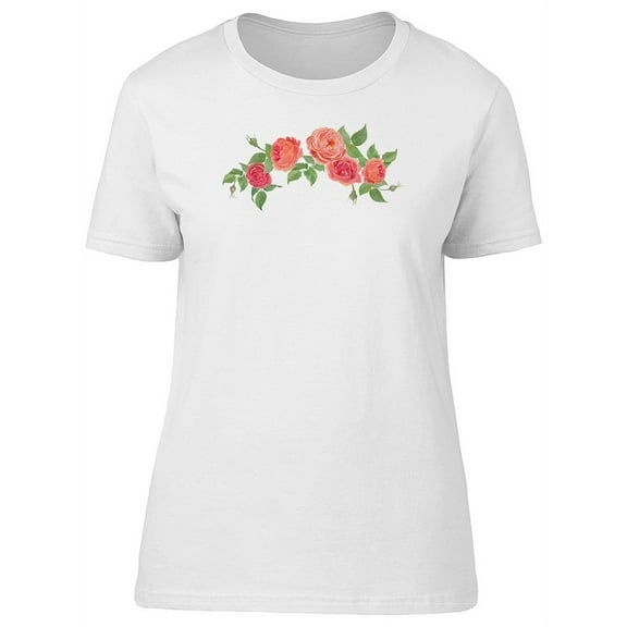 Hot Orange Summer Flowers T-Shirt Women -Image by Shutterstock, Female Small