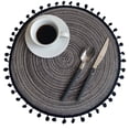 thumbnail image 1 of Hot Pad Non-slip Heat Resistant Cotton Yarn Round Woven Table Placemat Home Decor, 1 of 8