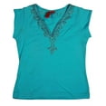thumbnail image 1 of Hot Pepper - Cap Sleeve Tee Shirt 12536-5 (BLUE), 1 of 3