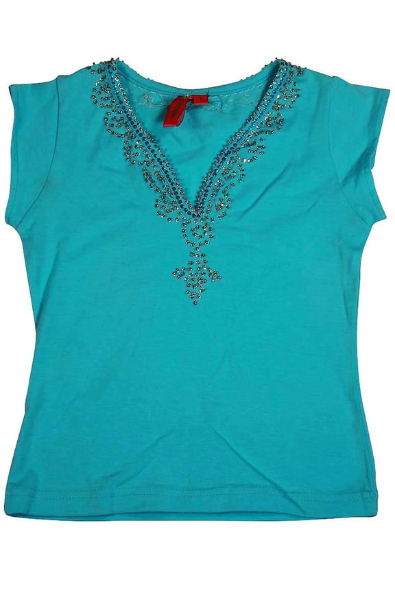 Hot Pepper - Cap Sleeve Tee Shirt 12536-6 (BLUE)