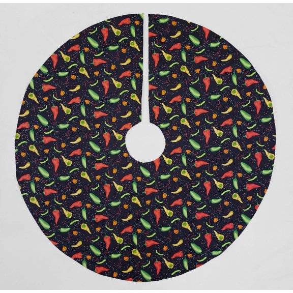 Hot Peppers Christmas Tree Skirt By Penny's Needful Things (Round)