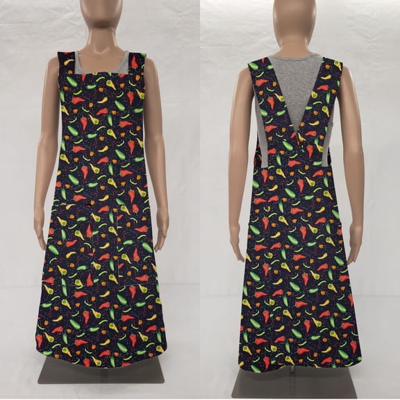 Hot Peppers Cross Back Apron by Penny's Needful Things