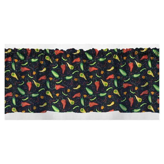 Hot Peppers Curtain Panels by Penny's Needful Things (Set of 2) 63 Inch Long UNLINED