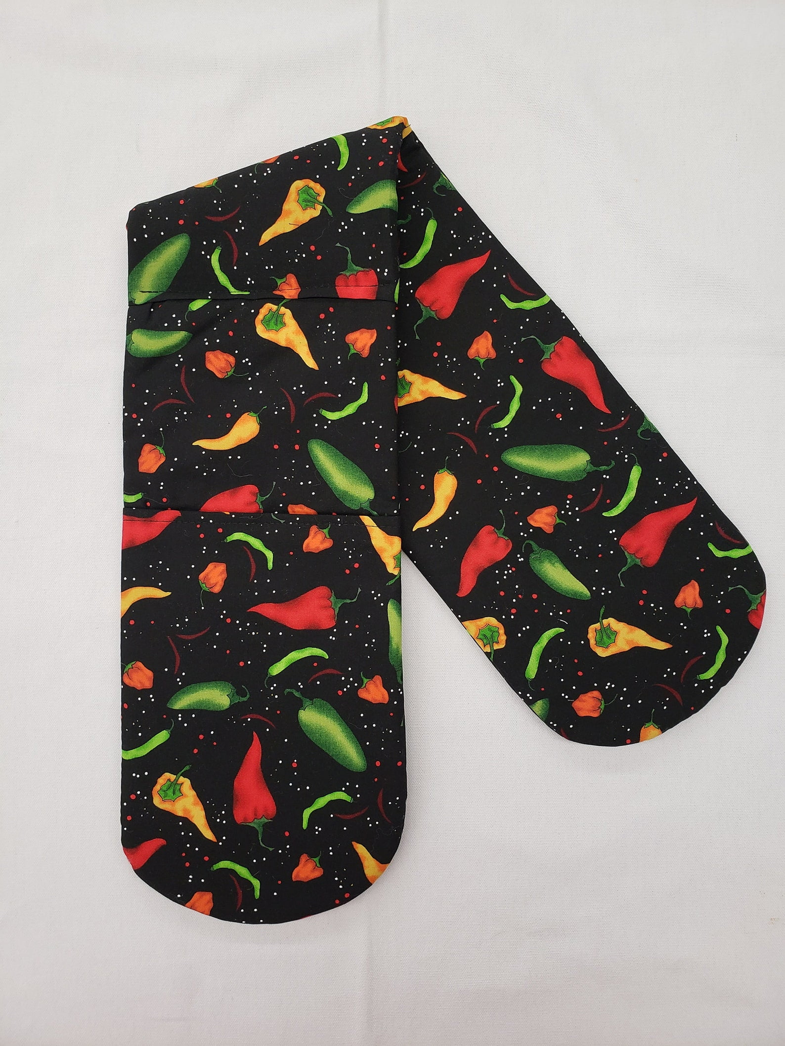 Hot Peppers Double Oven Mitt by Penny's Needful Things