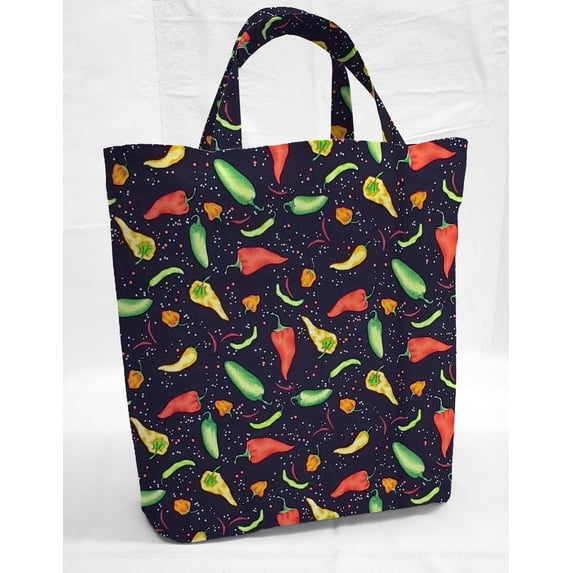 Hot Peppers Tote Bag (Small Oval Tote)