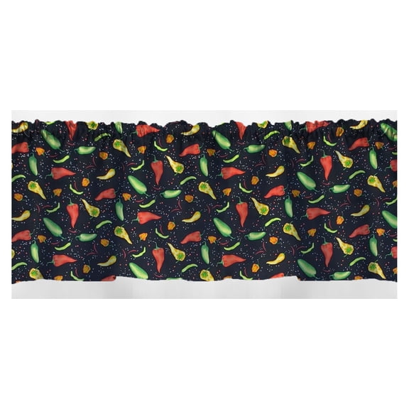 Hot Peppers Valances by Penny's Needful Things (Two Valance Panels 12 inches Long LINED)