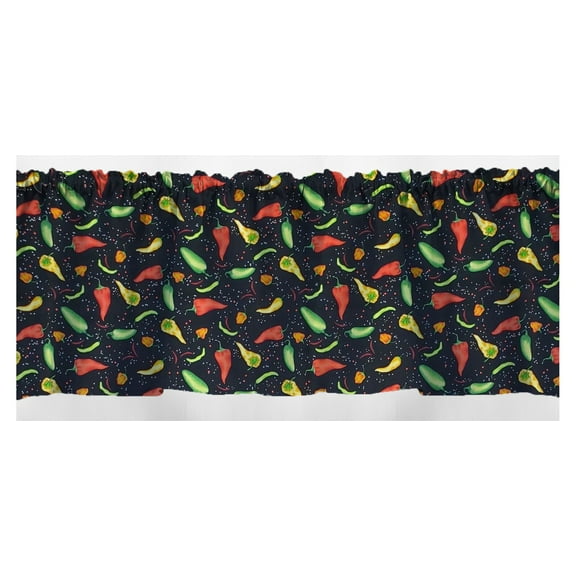 Hot Peppers Valances by Penny's Needful Things (Two Valance Panels 12 inches Long UNLINED)