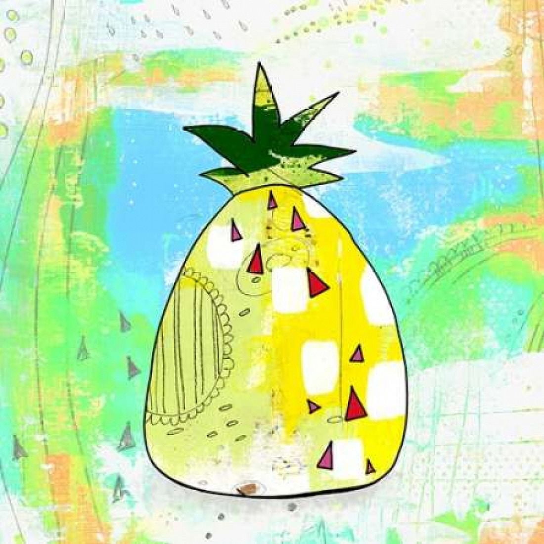 Hot Pineapple Canvas Art - Sarah Ogren (24 x 24)