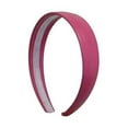 thumbnail image 1 of Hot Pink 1 Inch Wide Leather Like Headband Solid Hair band for Women and Girls, 1 of 2