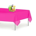 thumbnail image 1 of Hot Pink 12 Pack Premium Disposable Plastic Tablecloth 54 Inch. x 108 Inch. Rectangle Table Cover By Grandipity, 1 of 7