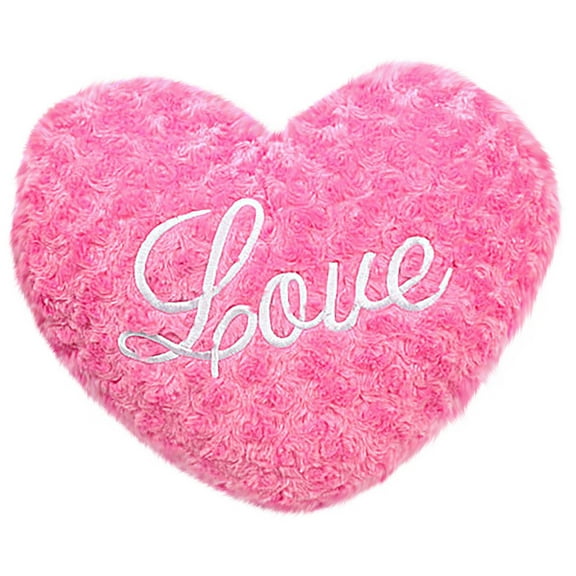 Hot Pink 16X16-Inch Heart Shaped Couple Cushion Pillow For Home Decor Sofa Bed Decor Throw Pillow For Valentine Gift Idea And Romantic Decoration 1Pc