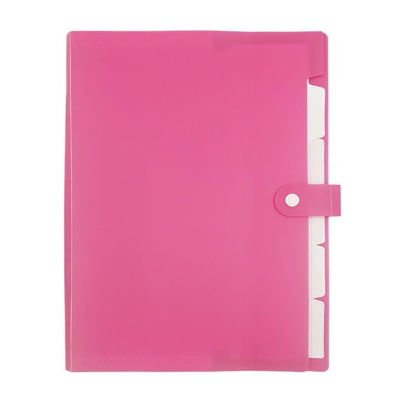 Hot Pink A4 File Folder With Button Closure Document Organizer For Office School Use Sturdy Material Paper Storage Folder For Reports Notes Assignments Easy To Use