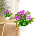 thumbnail image 1 of Hot Pink Artificial Potted Flower Plant for Indoor Outdoor Decor, By Meiiso, Large Inventory!, 1 of 9