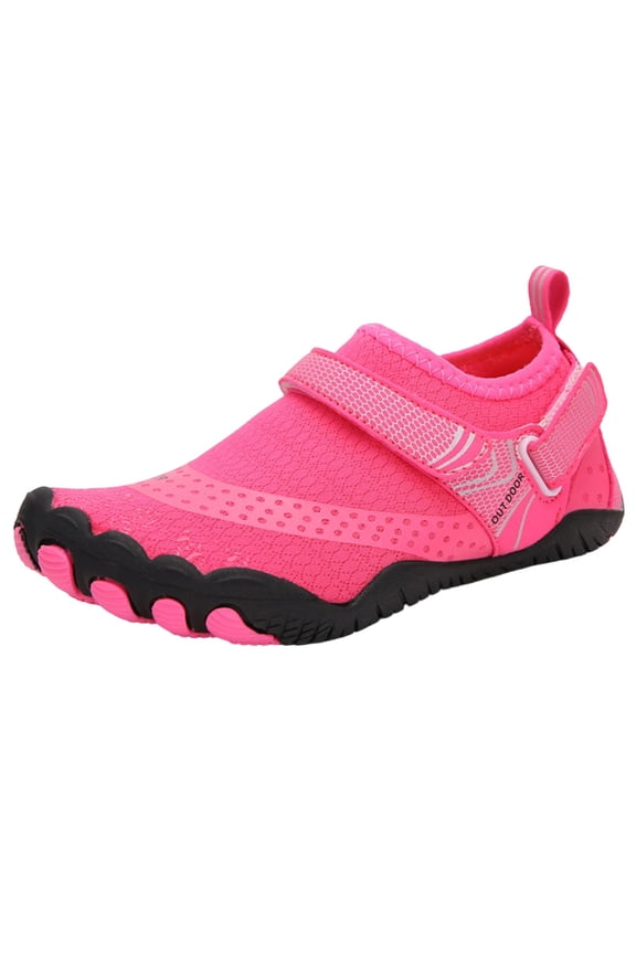 Hot Pink Athletic Womens Quick Dry Water Shoes Breathable Outdoor Aqua Socks