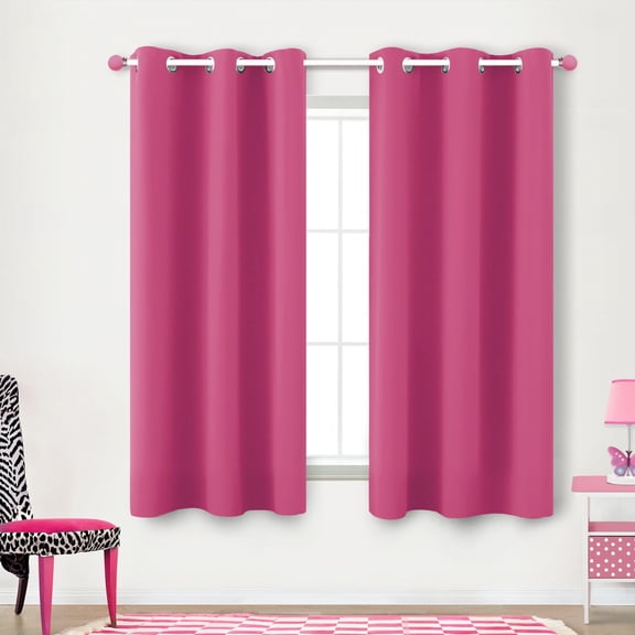 Hot Pink Blackout Curtafor Living Room 34 By 45 Inches Long