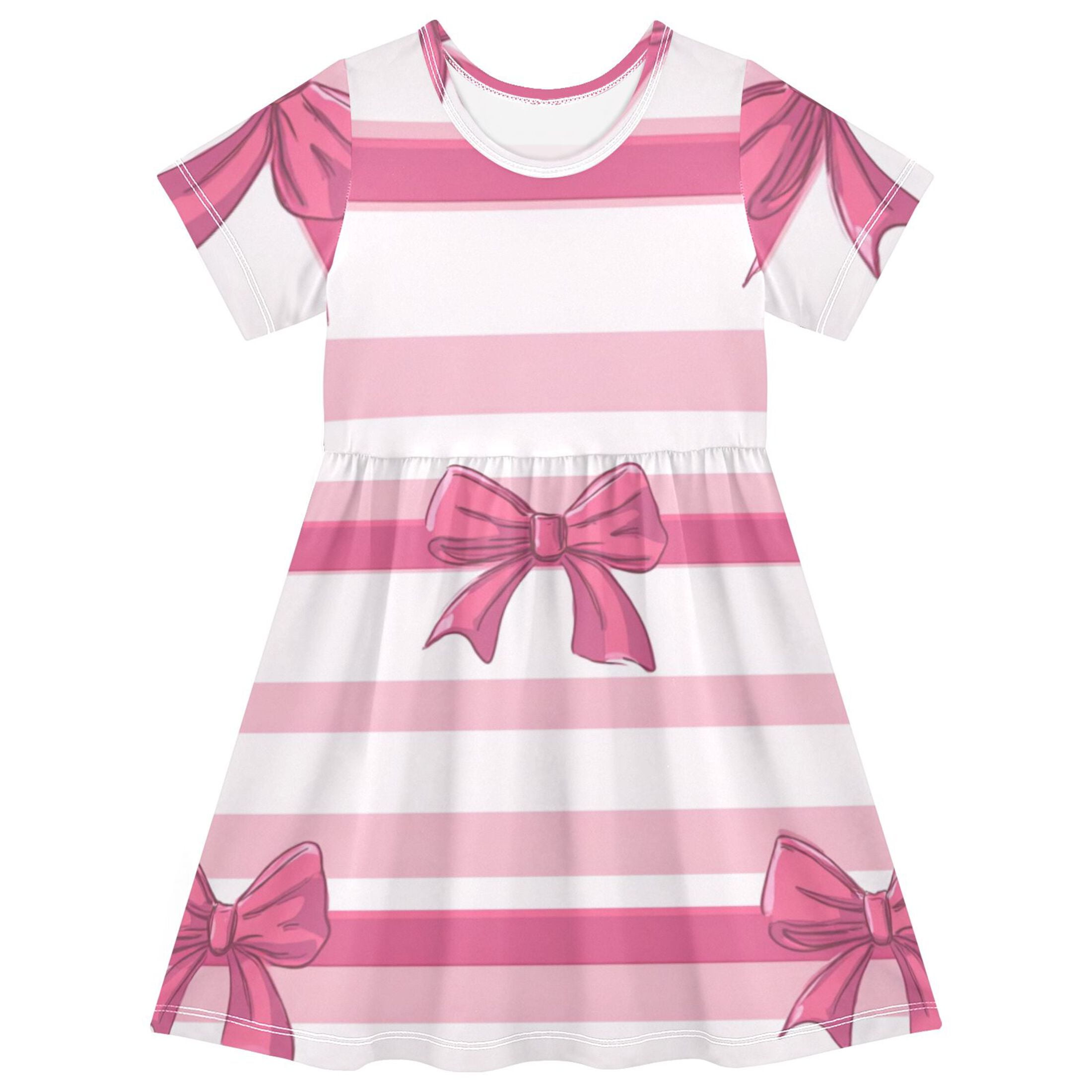 KIDS STRAIGHT NECK ONE PIECE WITH BOWS FLAMENCO ROSE main image 1