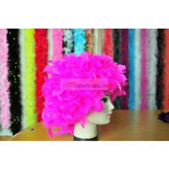 Hot Pink Chandelle Feather Wig/Halloween Wig