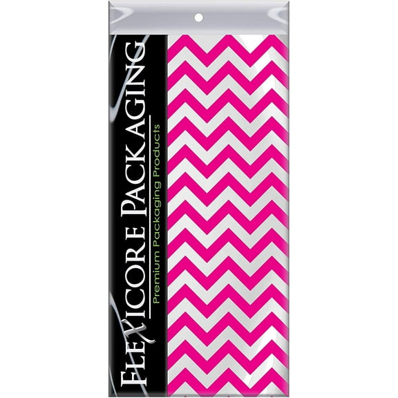 Hot Pink Chevron Tissue Paper, 15"x20", 100 ct