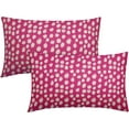 thumbnail image 1 of Hot Pink Cream Dots Lumbar Pillow Covers 12x20 Set of 2 Boho Design Polka Dot Print Throw Pillows Modern Outdoor Decorative Pillowcase Rectangle Linen Cushion Cases Decor for Sofa Couch Bed, 1 of 6