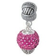 thumbnail image 1 of Hot Pink Crystal Sparkle Spinner - Large Rope with Cross Beads Charm Bead, 1 of 1