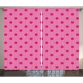 thumbnail image 1 of Ambesonne Hot Pink Curtains 2 Panel Set, Classical Simple Dots, 108" x 84", Pink Hot Pink, 1 of 3