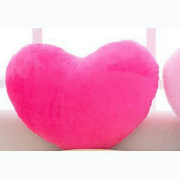 Hot Pink Cute Plush Heart Pillow Toy Soft Stuffed Animal Decor For Room Bedroom Living Office Nursery Gift For Lover Kids Friends Size 3.94 Inches