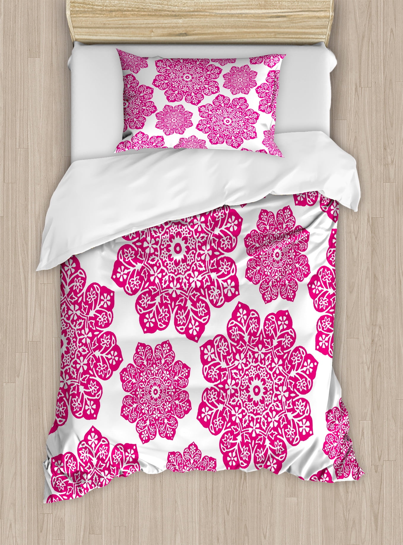 Beach Pink Pattern Print Duvet Cover Bedding Set