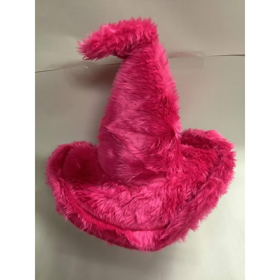 Hot Pink Faux Fur Witch Hat