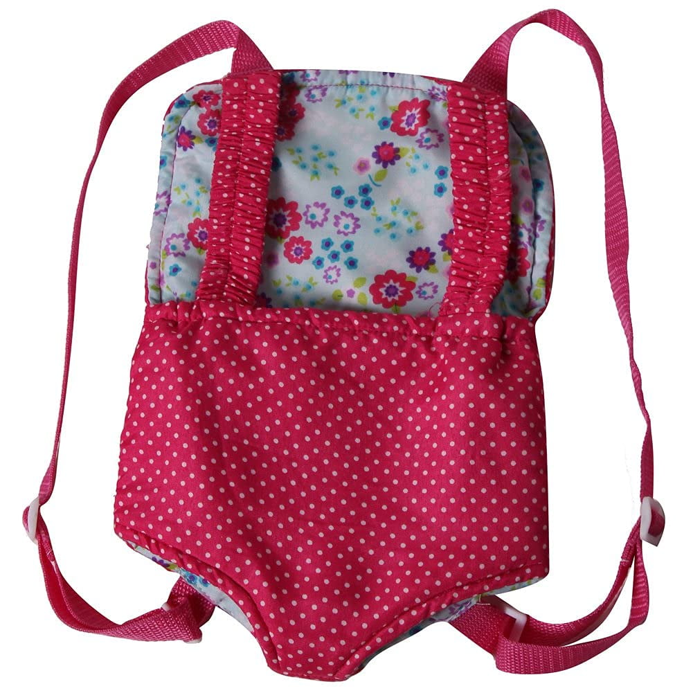 Hot Pink / Floral 18" Doll Carrier Baby Doll Accessories, Baby Doll