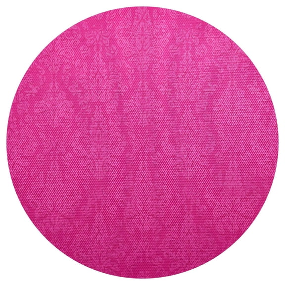 Hot Pink Flower Patterns PVC Round Grid Placemat Table Mat 1 Pc 15.4" x 15.4"