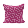 thumbnail image 1 of Hot Pink Fluffy Throw Pillow Cushion Cover, Vintage Pale Pink Roses on White Dotted Hot Pink Background Love, Decorative Square Accent Pillow Case, 20" x 20", Hot Pink Pale Pink White, by Ambesonne, 1 of 5