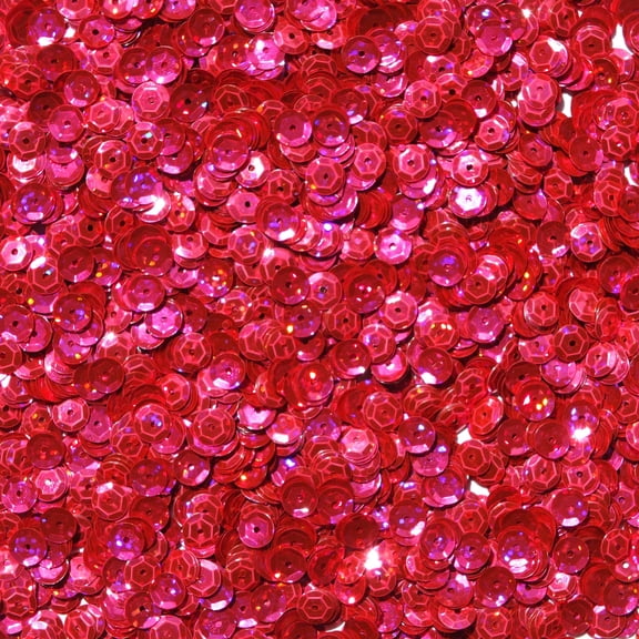 Hot Pink Fluorescent Cup Sequins 6mm Hologram Glitter Multi Reflective Metallic Made in USA