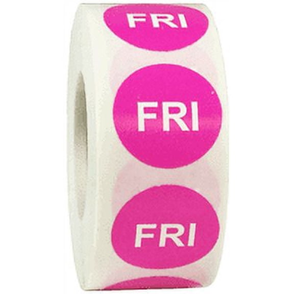 Hot Pink Friday Stickers | 0.75" Inch Round | 500 Pack