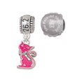 thumbnail image 1 of Hot Pink Glitter Cat 26.2 Marathon Run She Believed She Could Charm Beads (Set of 2), 1 of 1