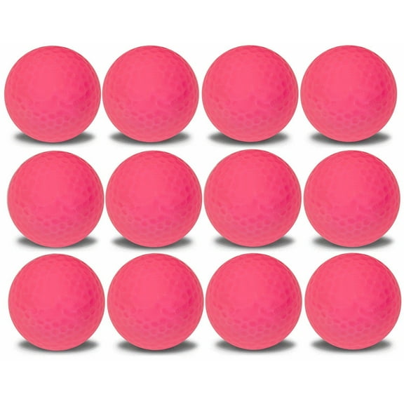 Hot Pink Golf Balls  12 Pack  Bright Visibility Golf Balls by GBM Golf