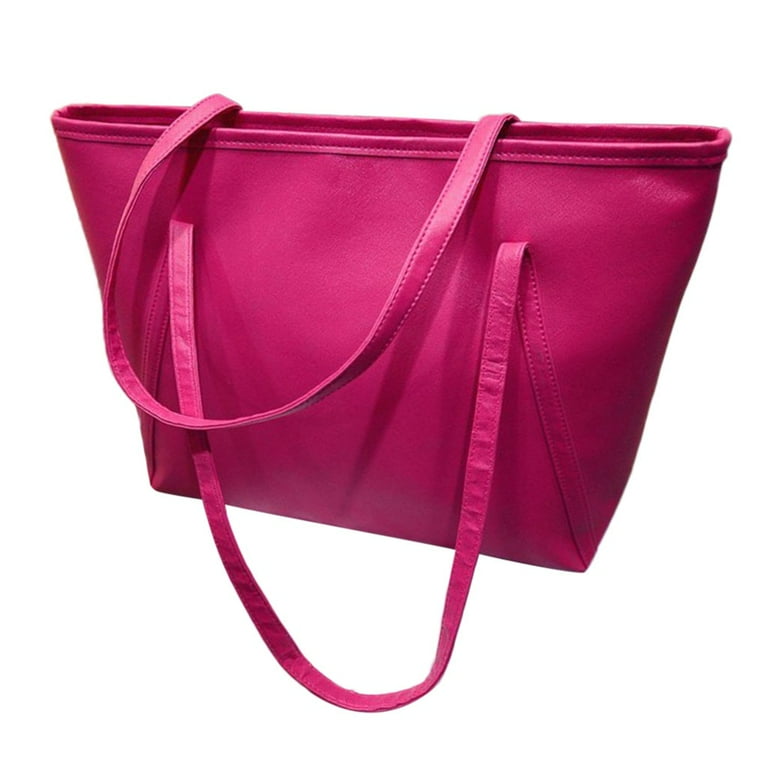 Hot pink satchel handbag hot sale