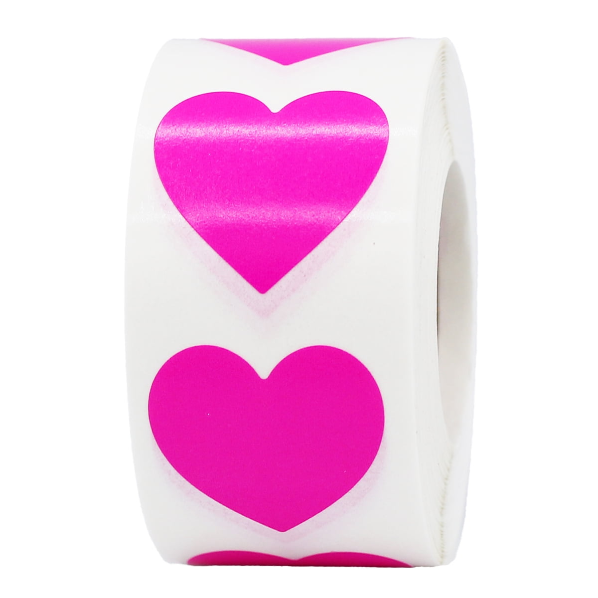 Hot Pink Heart Stickers For Valentine's Day Crafting Scrapbooking 1