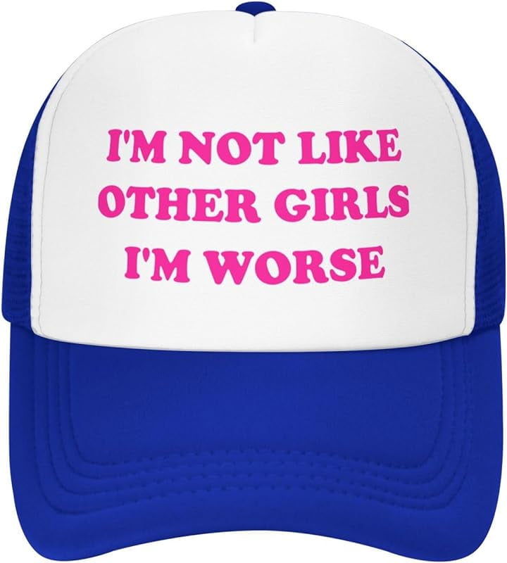 Hot Pink I'm Not Like Other Girls I'm WorseTrucker Hats Women Funny