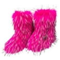 thumbnail image 1 of Hot Pink Ladies Warm Snow Boots With Plush Lining And Round Toe For Indoor Outdoor Use Cozy Style, 1 of 2
